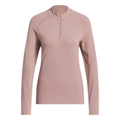 Adidas Women's Ultimate365 Solid Quarter-Zip Mock Polo Shirt 2025 WARM CLAY