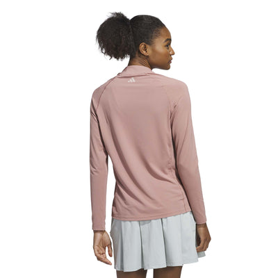 Adidas Women's Ultimate365 Solid Quarter-Zip Mock Polo Shirt 2025