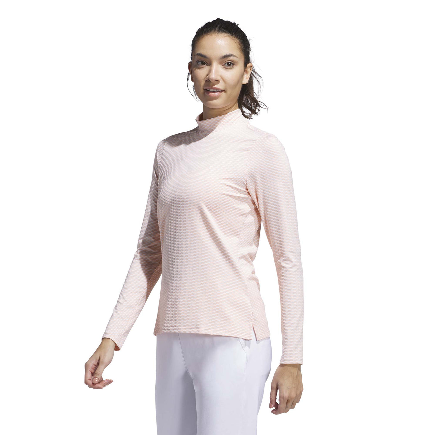 Adidas Women's Beyond Two-Tone Mesh Mock Shirt 2025