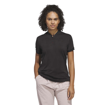Adidas Women's Ultimate365 Diamond Jacquard Polo Shirt - Black 2025