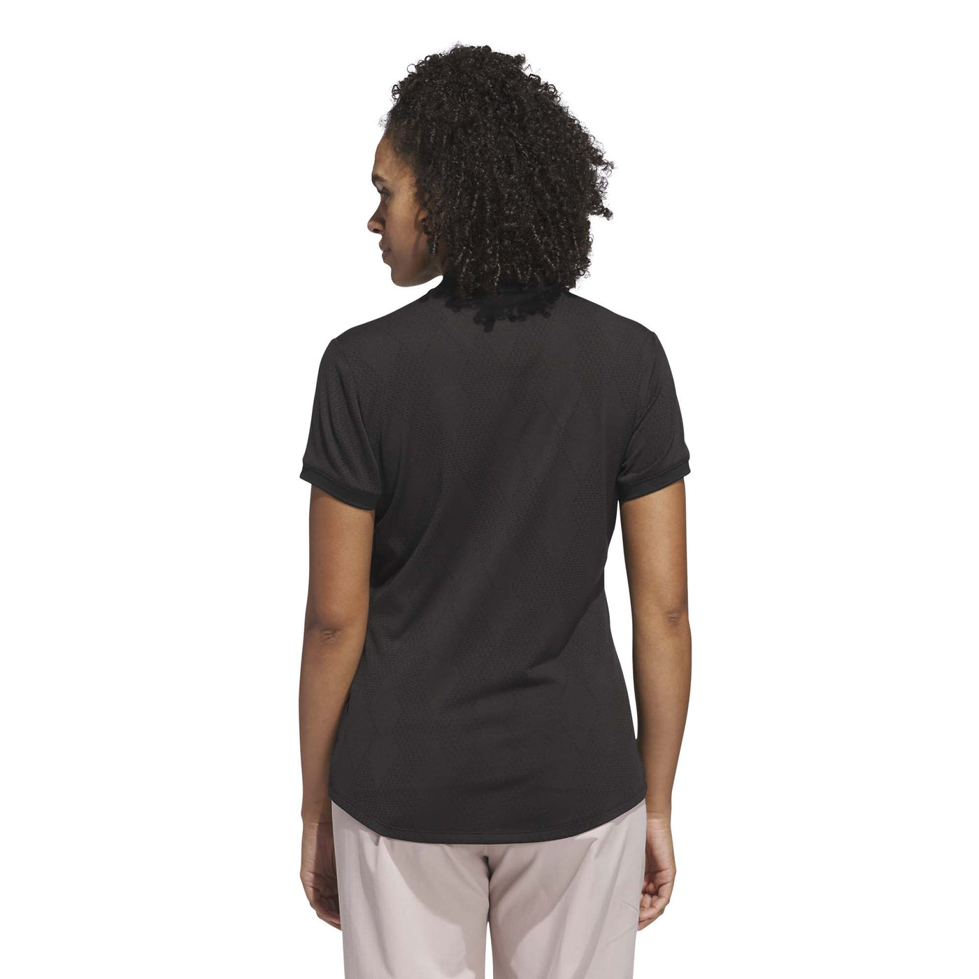 Adidas Women's Ultimate365 Diamond Jacquard Polo Shirt - Black 2025