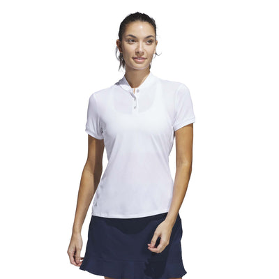 Adidas Women's Ultimate365 Diamond Jacquard Polo Shirt - White 2025
