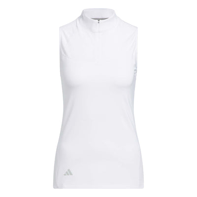 Adidas Women's Ultimate365 Zip Mock Neck - White 2025 WHITE