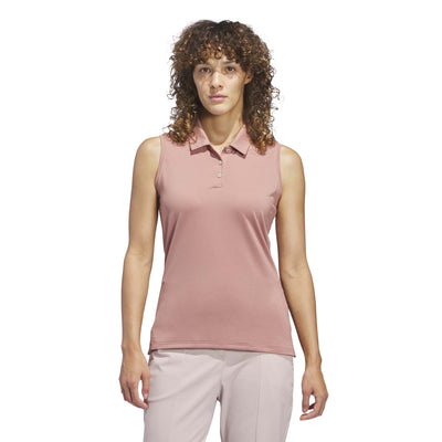Adidas Women's Solid Ottoman Polo Shirt - Warm Clay 2025