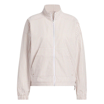 Adidas Women's Ultimate365 Gingham Jacket - Wonder Taupe 2025 XS