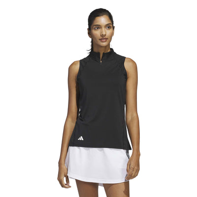 Adidas Women's Ultimate365 Zip Mock Neck - Black 2025