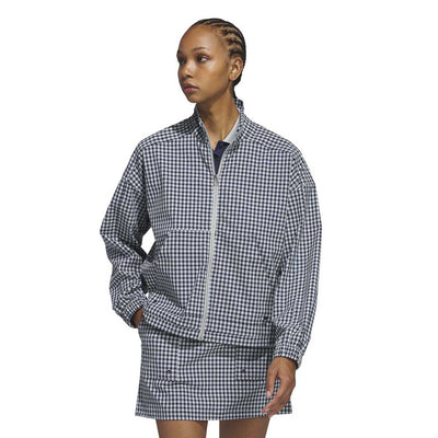 Adidas Women's Ultimate365 Gingham Jacket - Collegiate Navy/Wonder Silver 2025