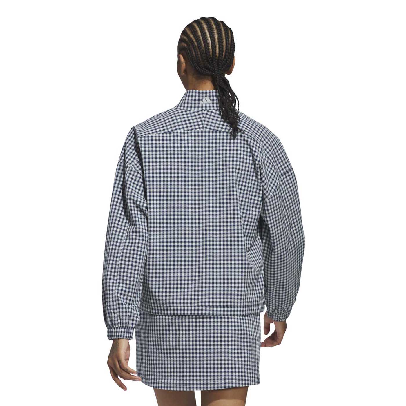 Adidas Women's Ultimate365 Gingham Jacket - Collegiate Navy/Wonder Silver 2025