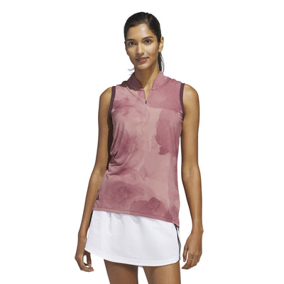 Adidas Women's Ultimate365 Tour Polo Shirt - Aurora Ruby 2025