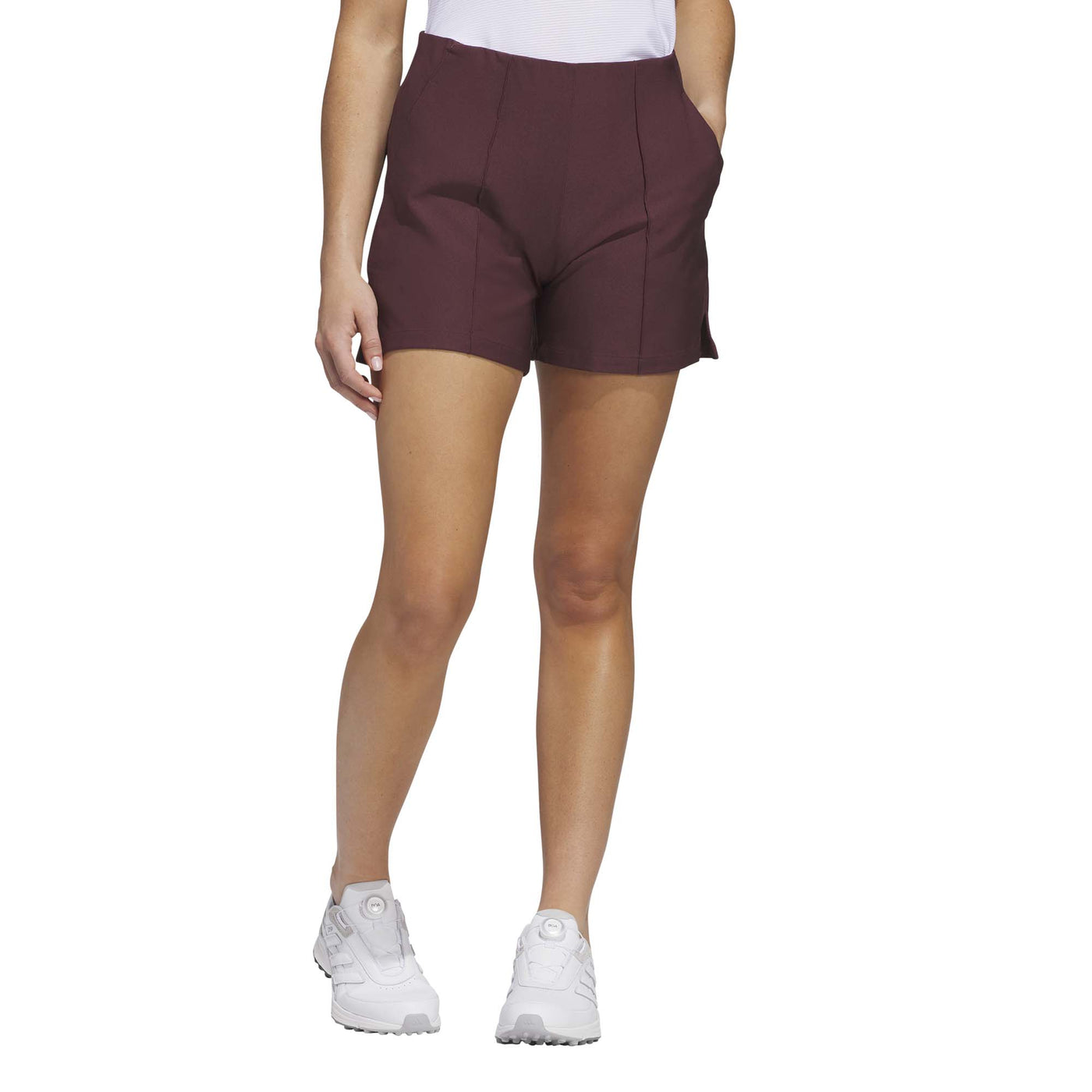Adidas Women's Pintuck 5in Pull-On Golf Shorts - Aurora Ruby 2025