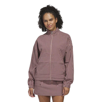 Adidas Women's Ultimate365 Gingham Jacket - Aurora Ruby 2025