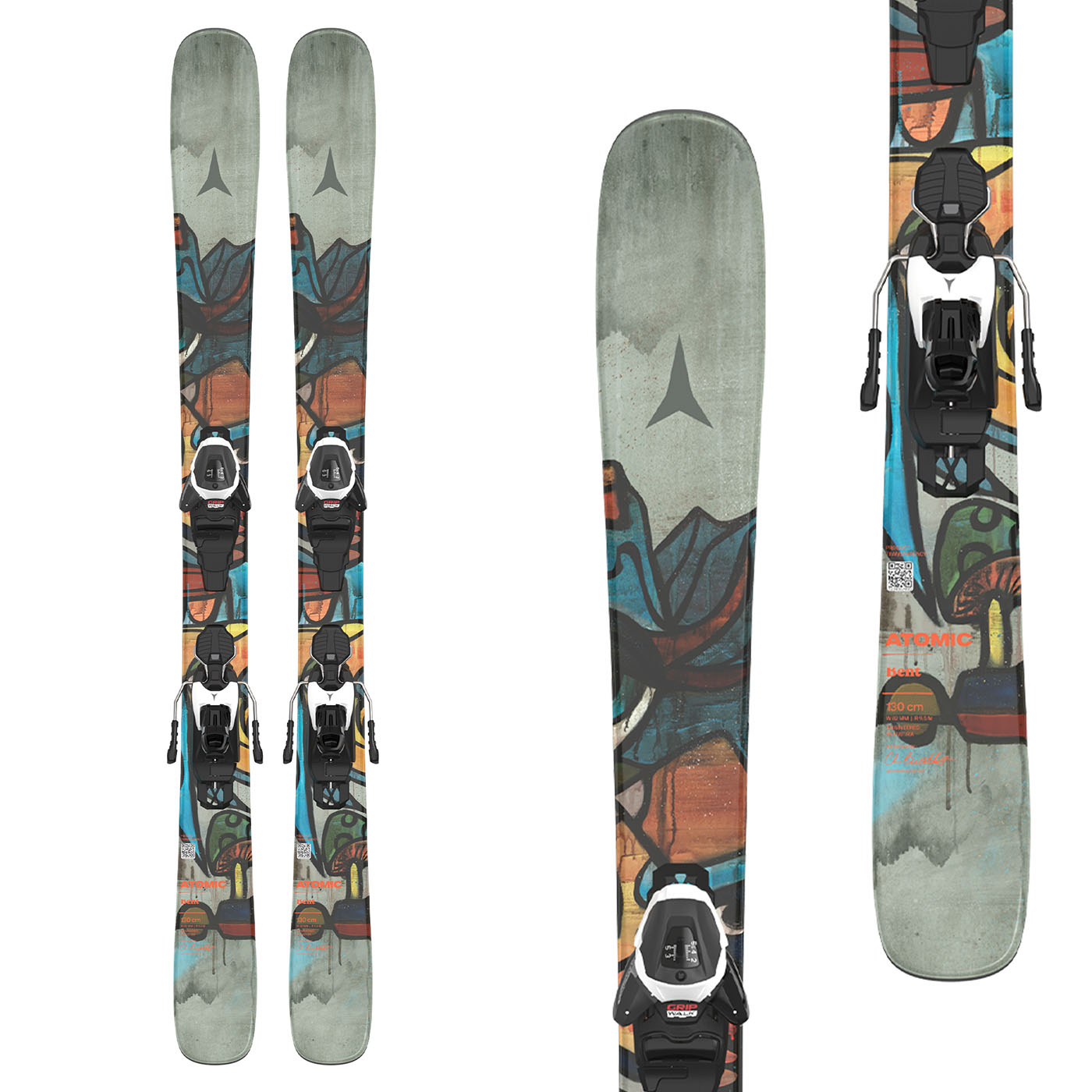 Atomic Junior's Bent Jr. 140-150 Skis with L 6 GW Bindings 2026 140