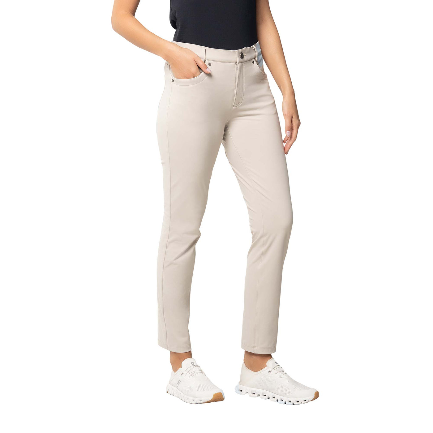 IBKUL Women's 5 Pocket Performance Pants 2025 STONE