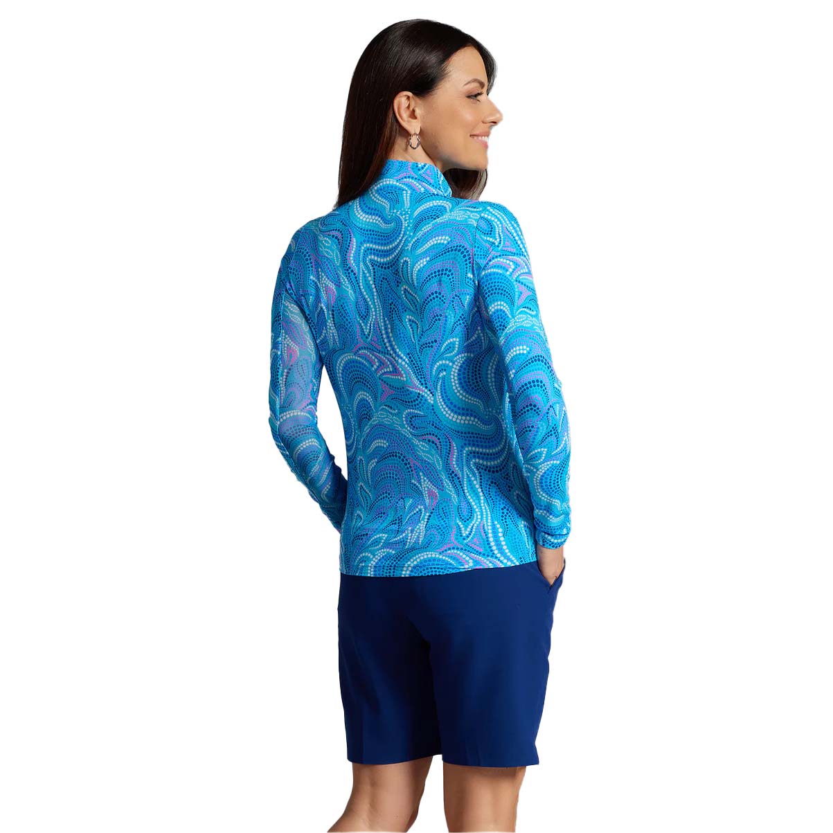 IBKUL Women's Rebecca Long Sleeve Mock Neck Top 2025