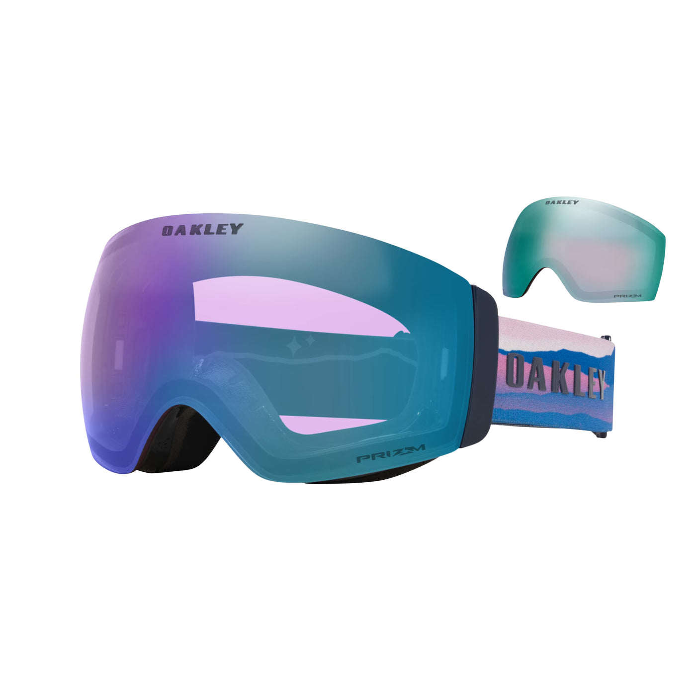 Oakley Flight Deck Pro M Signature Goggles with Bonus Lens 2026 MIKAELA SHIFFRIN SIG / PRIZM ICED/PRIZM SAPPHIRE