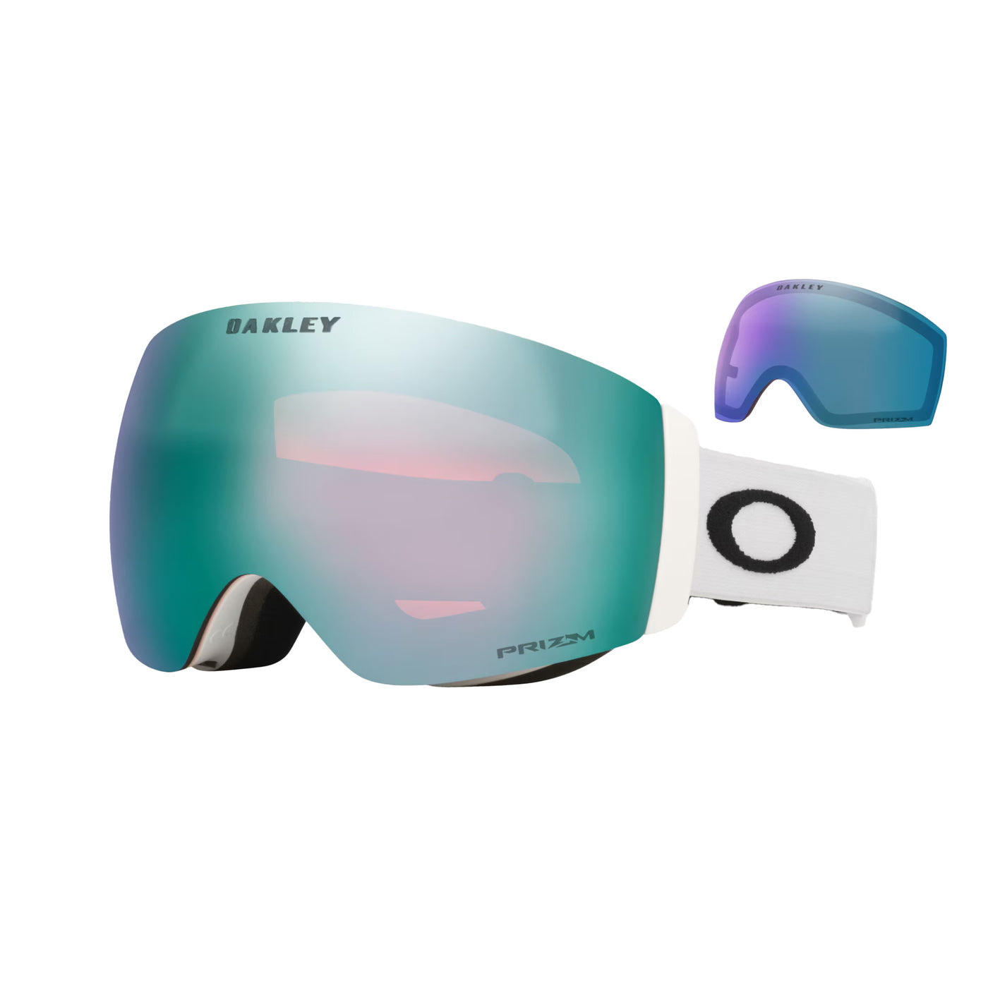 Oakley Flight Deck Pro M Goggles with Bonus Lens 2026 MT WHITE / PRIZM SAPPHIRE/PRIZM ICED