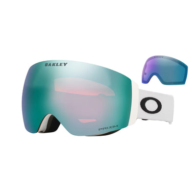 Oakley Flight Deck Pro M Goggles with Bonus Lens 2026 MT WHITE / PRIZM SAPPHIRE/PRIZM ICED