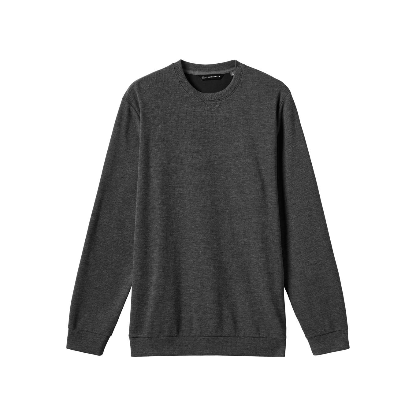 TRAVIS MATHEW APPAREL M'S CLOUD SWEATER HEATHER BLACK