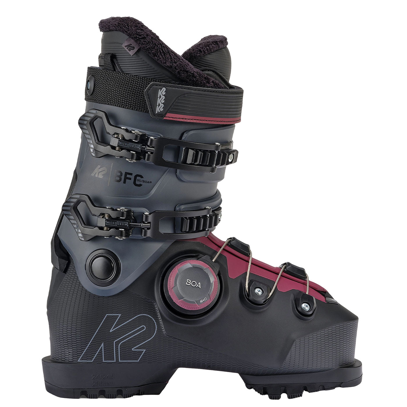 K2 Women's BFC 95 BOA Ski Boots 2026 BLACK/BURG