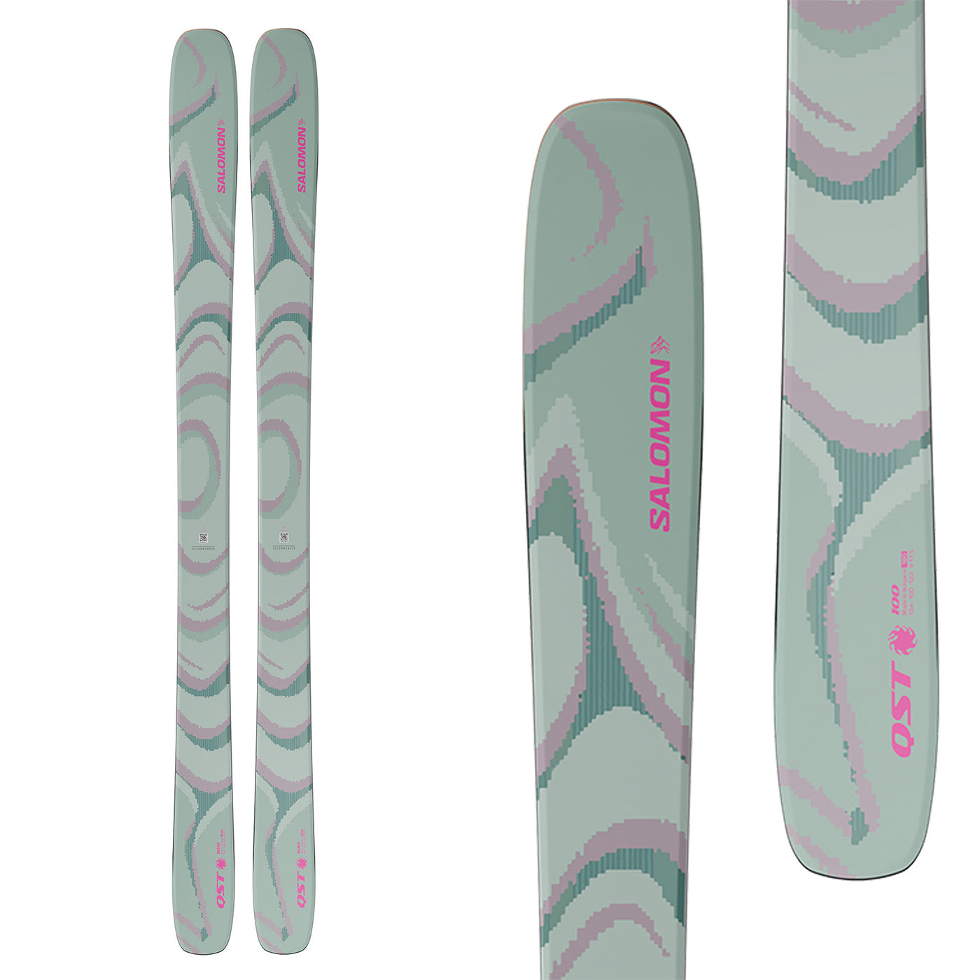 Salomon N QST 100 Skis - Iceberg Green 2026 148