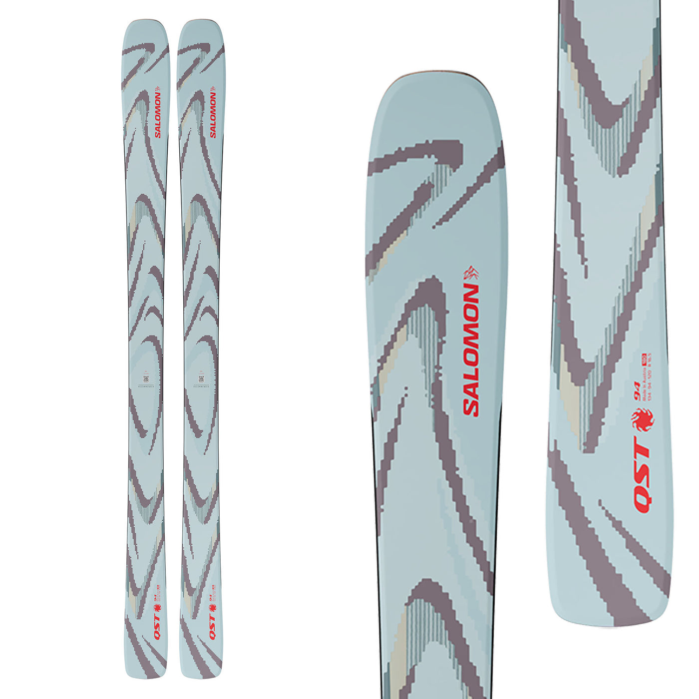 Salomon N QST 94 Skis - Iced Aqua 2026 156