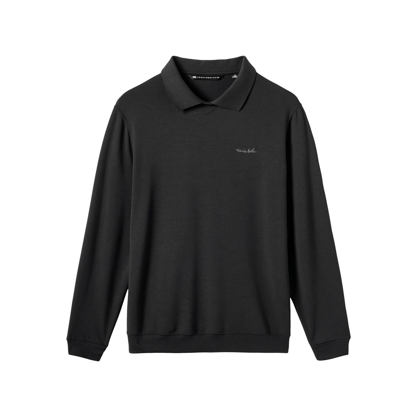 TravisMathew Men's Amenities Collar Crew 2025 BLACK