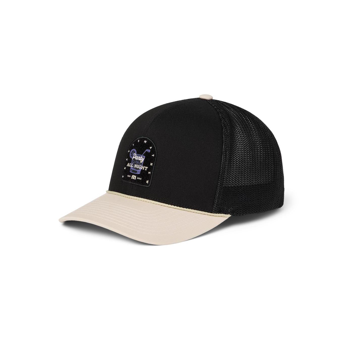 TravisMathew Men's Beer Break Snapback Hat 2025 BLACK