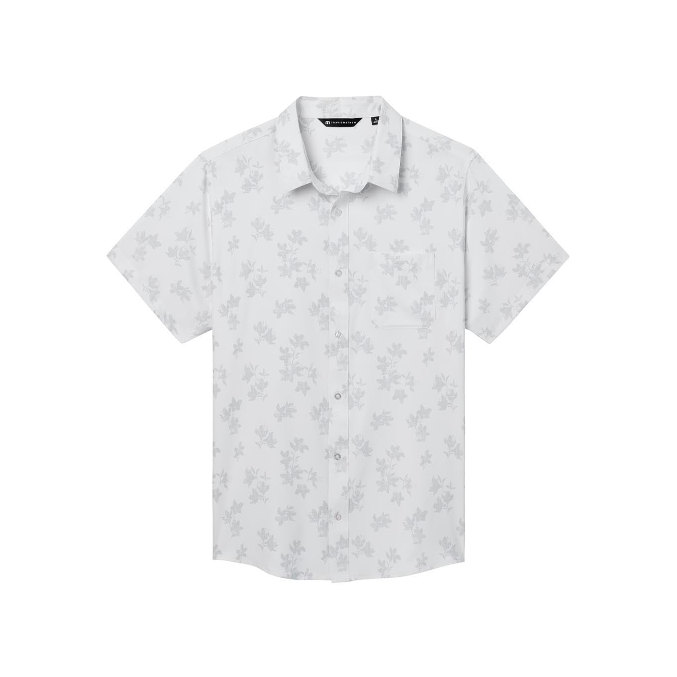 TravisMathew Men's Mist On the Lake Button-Up 2025 WHITE