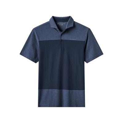 TravisMathew Men's Rudder Runner Polo 2025 HEATHER TOTAL ECLIPSE