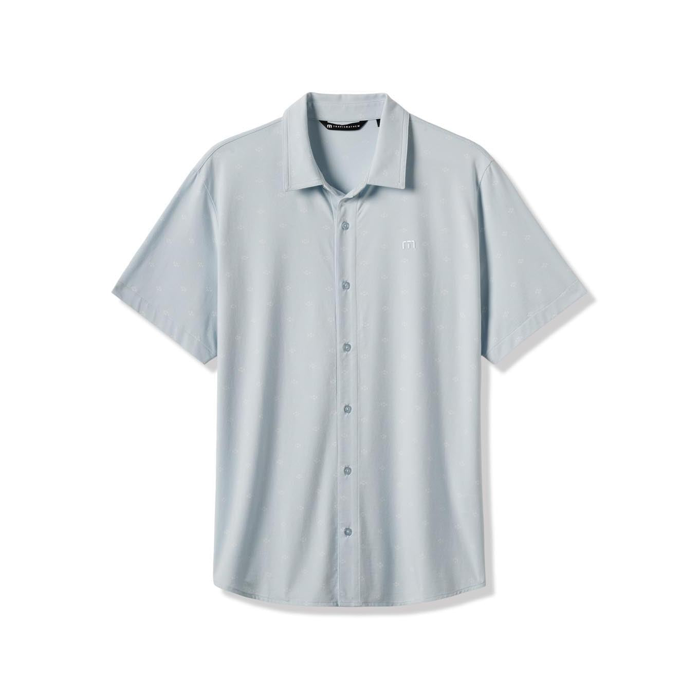 TravisMathew Men's Shore of It Button-Up 2025 C0540 AZZURRO