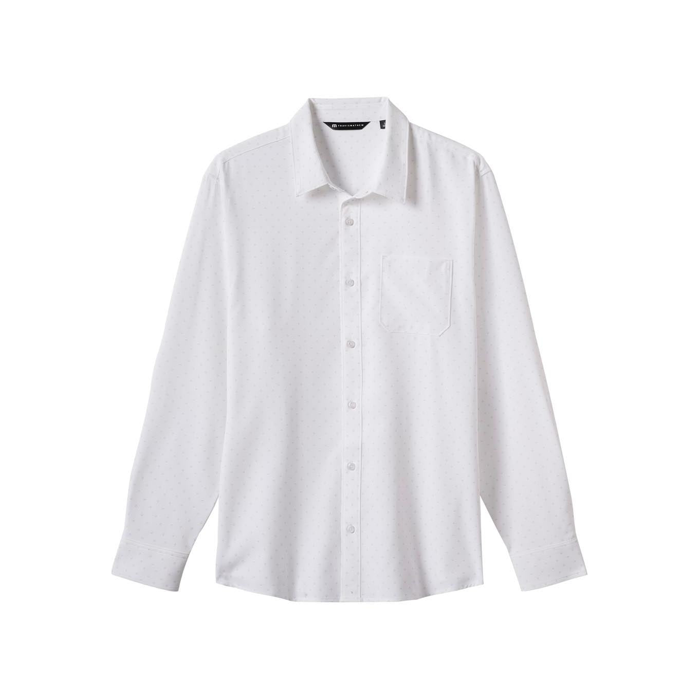 TravisMathew Men's Techwoven Tidbits Button-Up 2025 WHITE