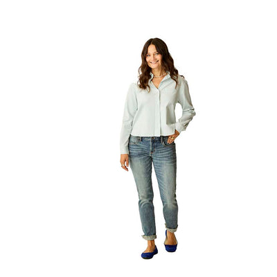 Carve Designs Women's Claire Twill Shirt 2026 489 LIGHT INDIGO