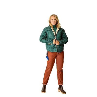 Carve Designs Women's Marais Reversible Jacket 2026 090 CEMENT BISTRO BANDANA
