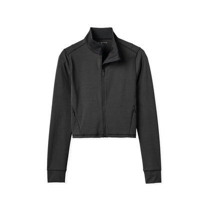 TravisMathew Women's Moveknit Full Zip 2025 HEATHER BLACK