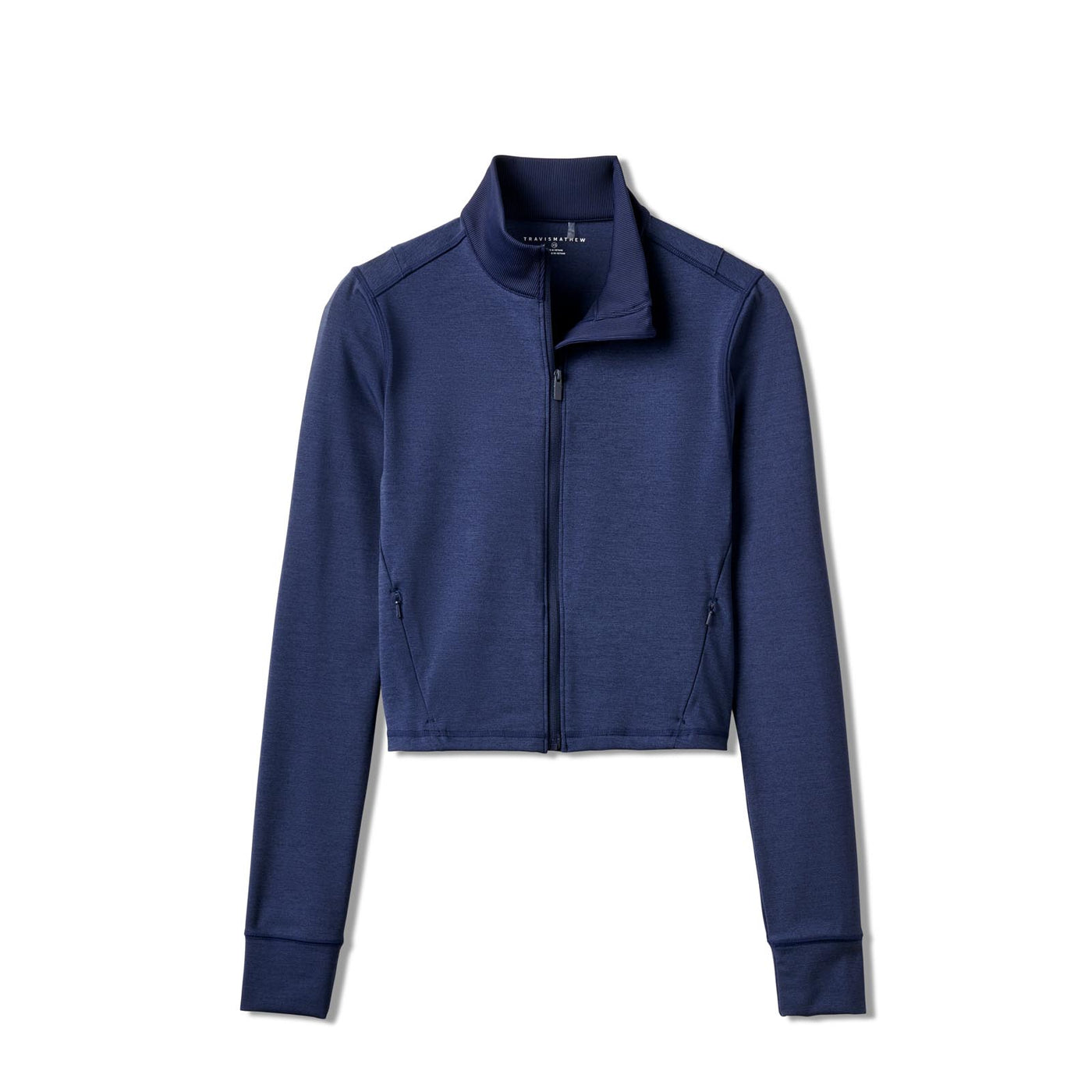 TravisMathew Women's Moveknit Full Zip 2025 HEATHER NAVY BLAZER