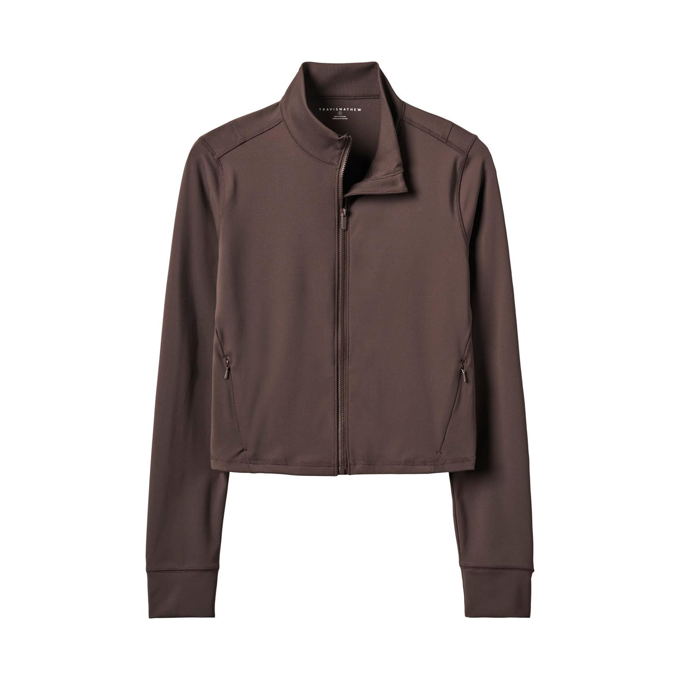 TravisMathew Women's Moveknit Full Zip 2025 D0100 COFFEE GROUNDS