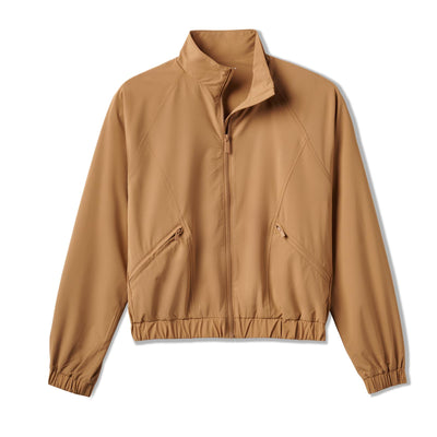 TravisMathew Women's Travel Day Tech Woven Jacket 2025 2CHS CHESTNUT