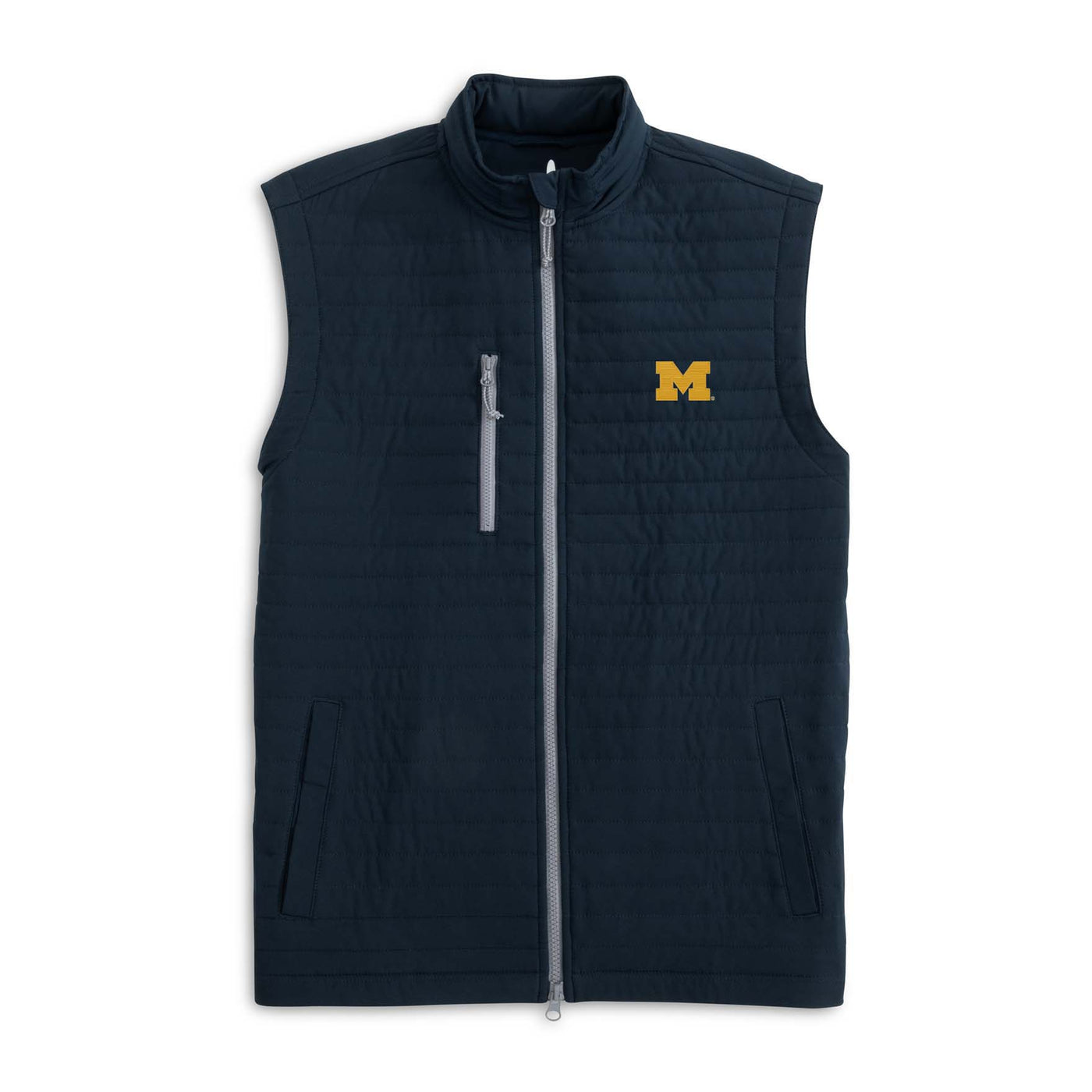 Johnnie-O Men's Crosswind Quilted Vest - University of Michigan 2025 WAKE