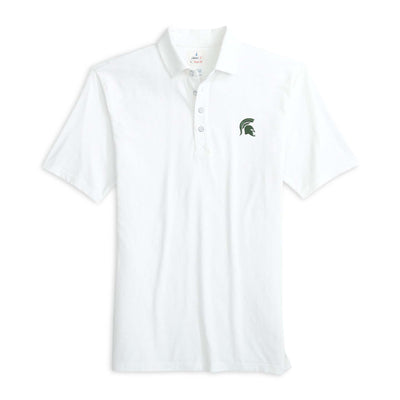 Johnnie-O Men's Coastal Wash Polo - Michigan State University 2025 WHITE