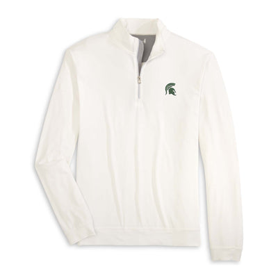 Johnnie-O Men's Motion Performance 1/4 Zip - Michigan State University 2025 WHITE
