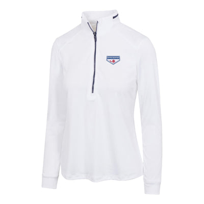 Boyne Mountain Women's Long-Sleeve Leaderboard Ultra-Stretch 1/4-Zip WHITE