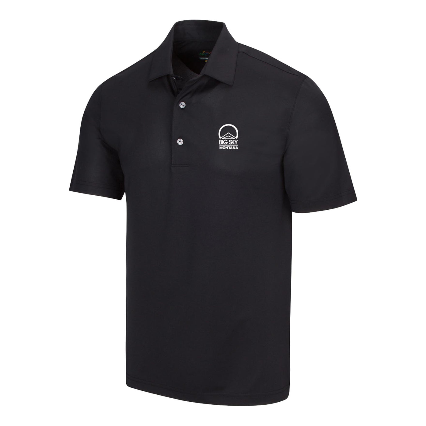 Big Sky Men's Tourney Freedom Micro Pique Polo BLACK
