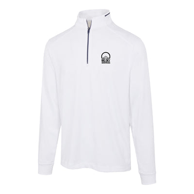 Big Sky Men's Long-Sleeve Leaderboard Ultra-Stretch 1/4-Zip WHITE
