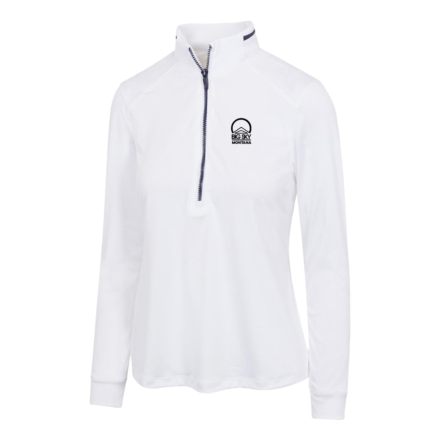 Big Sky Women's Long-Sleeve Leaderboard Ultra-Stretch 1/4-Zip WHITE
