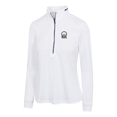 Big Sky Women's Long-Sleeve Leaderboard Ultra-Stretch 1/4-Zip WHITE