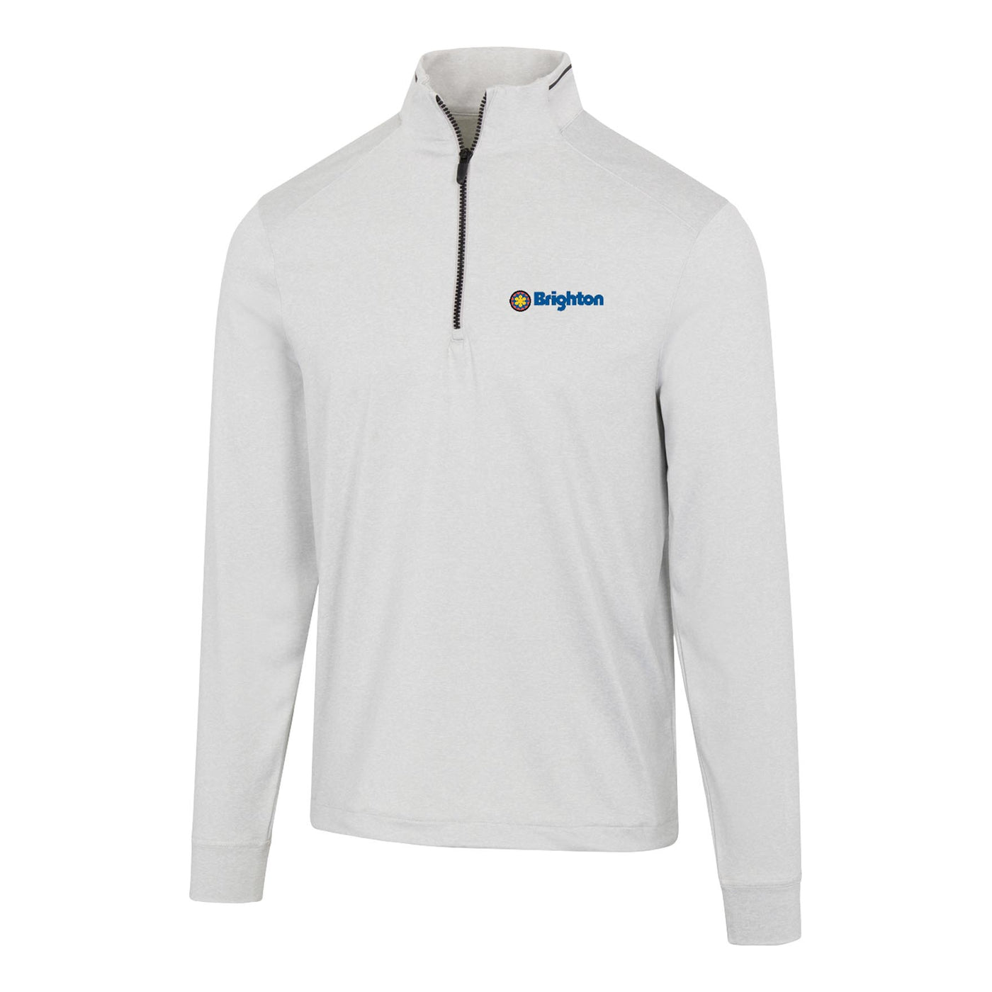 Brighton Men's Long-Sleeve Leaderboard Ultra-Stretch 1/4-Zip SHARK GREY HEATHER
