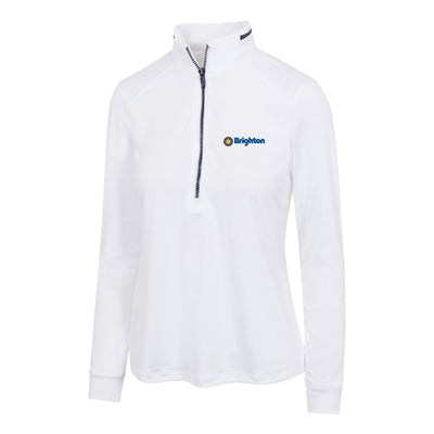 Brighton Women's Long-Sleeve Leaderboard Ultra-Stretch 1/4-Zip WHITE