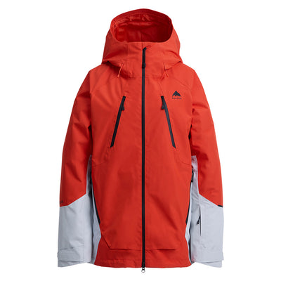 Burton Women's Reserve GORE-TEX 2L Jacket 2026 E1P FIESTA RED/GRAY CLOUD