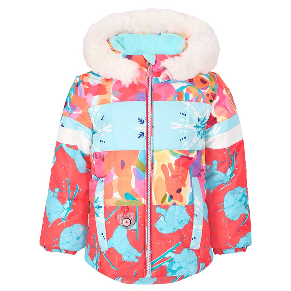 Obermeyer Toddler’s Kaizen Jacket w/ Faux Fur 2026 25153 DAFFY DAYZ PINK