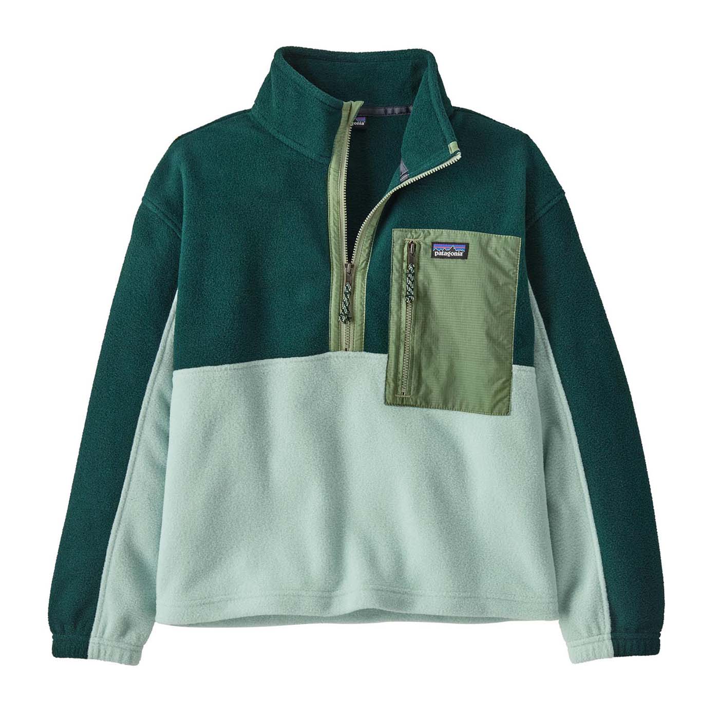 Patagonia Junior's Microdini 1/2-Zip Pullover 2025 VRTB VIRTUALLY BLUE